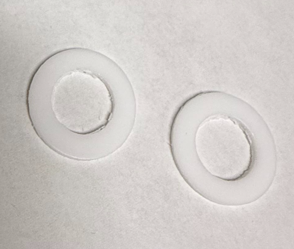 0061718000 2 White Plastic Bigsby Round Shim for Spring Pocket Raise Guitar