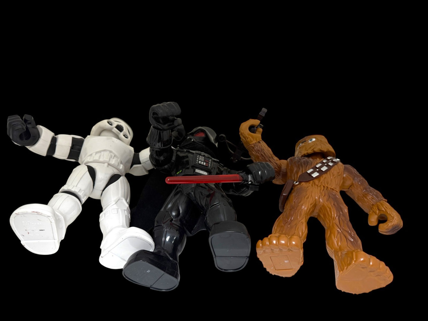 Lot Of 3 Star Wars Mega Mighties Galactic Heroes 10" Chewbacca Stormtrooper