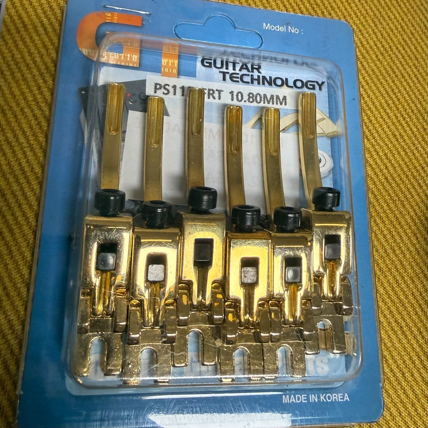 PS115 FRT Set of Tremolo Bridge Gold Low Pro Floyd Rose Guitar Saddles 10.80mm