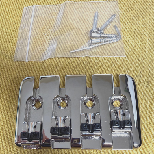 BB001-NK Nickel Jazz/Precision Bass Compatible 4-String Bridge