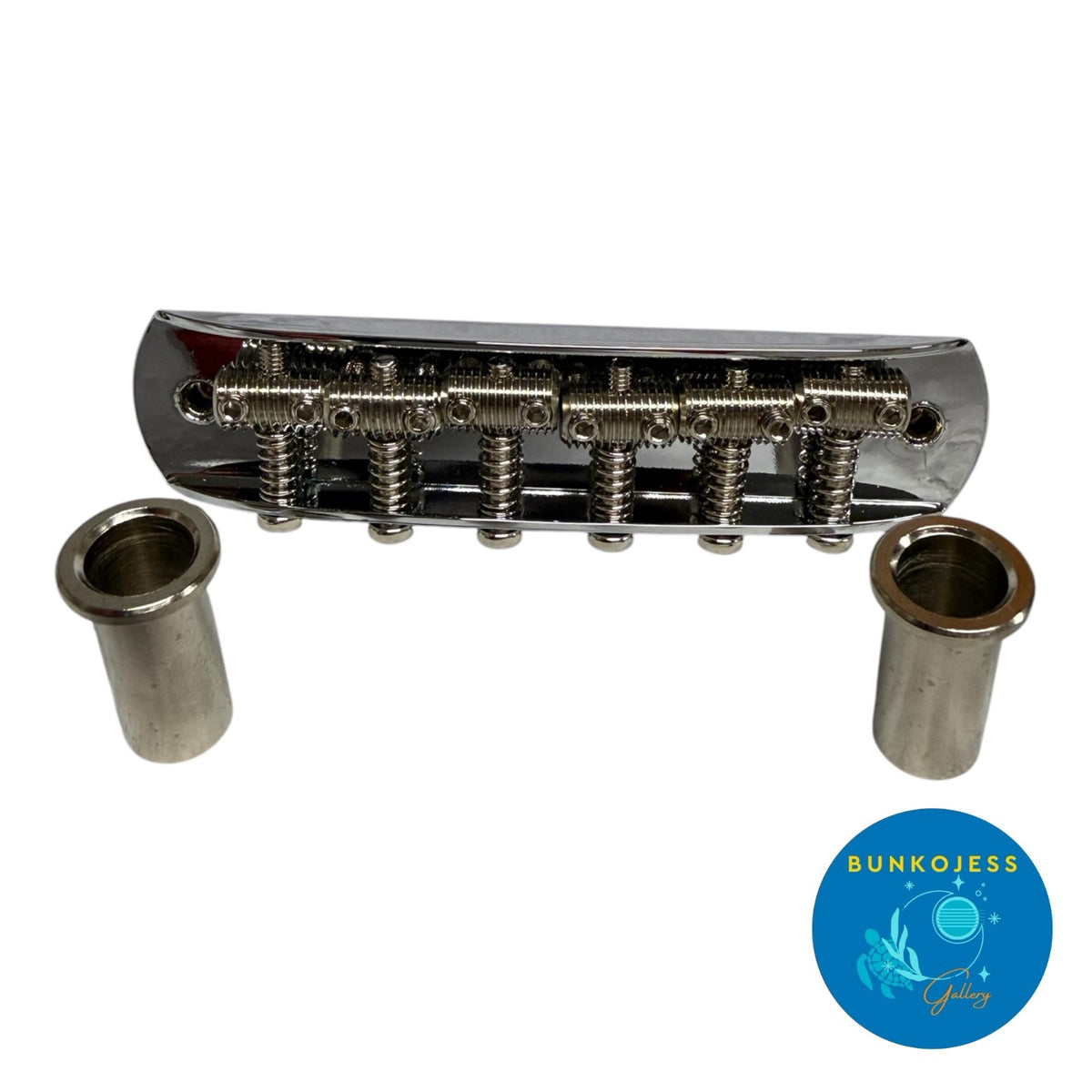 Bigsby Bridge & Mounting Cups Fender Jaguar/Jazzmaster® Threaded Saddles Chrome
