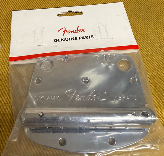 099-2065-000 Fender Mustang Tailpiece Dynamic Bridge Stoptail Hardtail Chrome