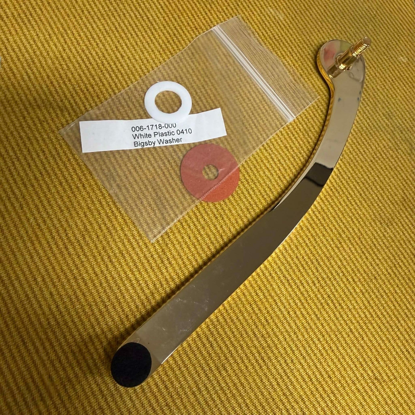 Genuine BIGSBY Flat Stationary Arm 6-1/2" GOLD 0495-0876G Bolt Washers