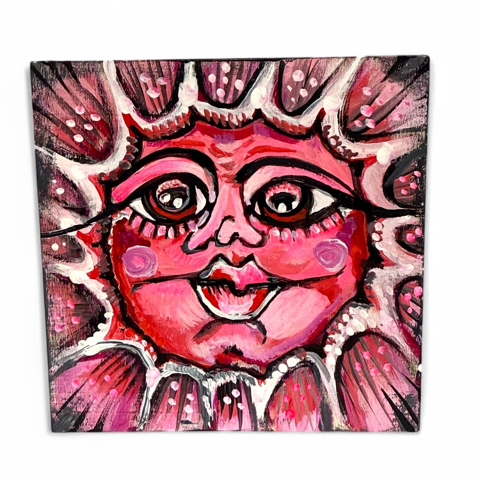 BunkoJess Gallery Local Zanesville Art Jess Spires Pinkie Sun Mini Wood Acrylic