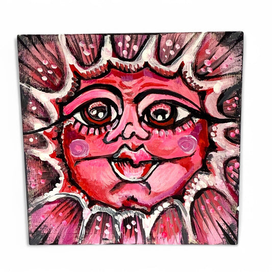 BunkoJess Gallery Local Zanesville Art Jess Spires Pinkie Sun Mini Wood Acrylic