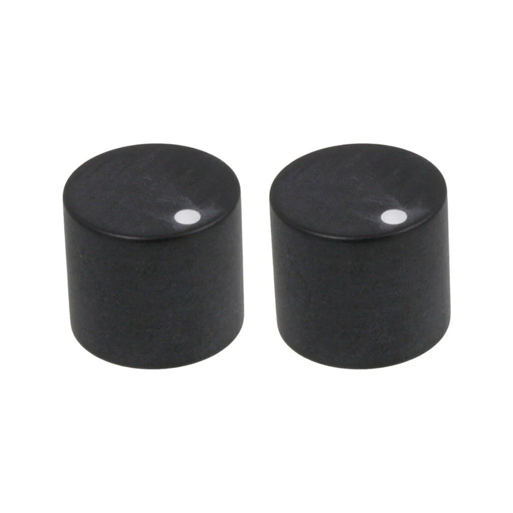 Allparts PK-3282-000 Simulated Mini Ebony Knobs, Set of 2 for Guitar or Bass