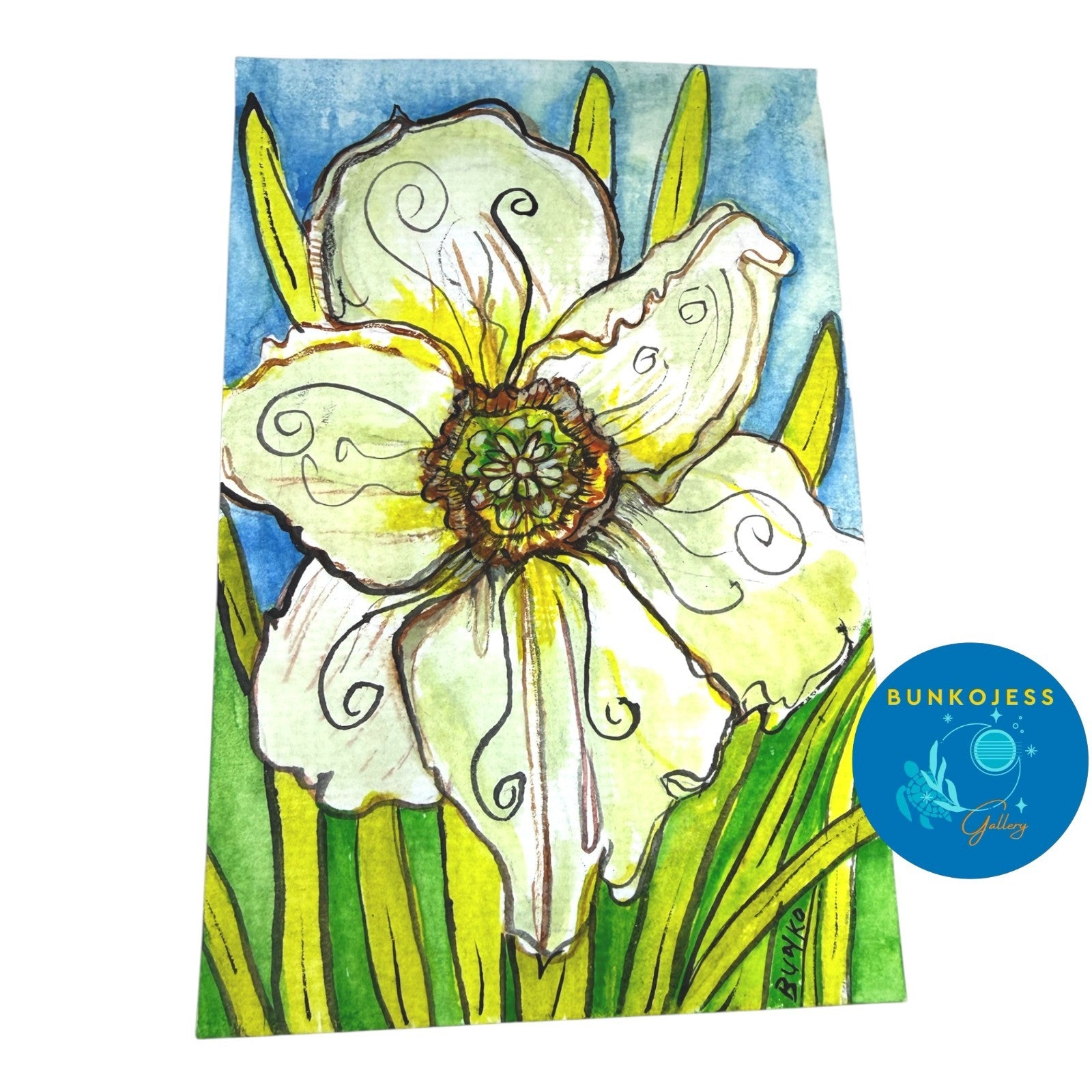 BunkoJess Gallery Local Zanesville Art Jess Spires Mini Easter Flower Gouache
