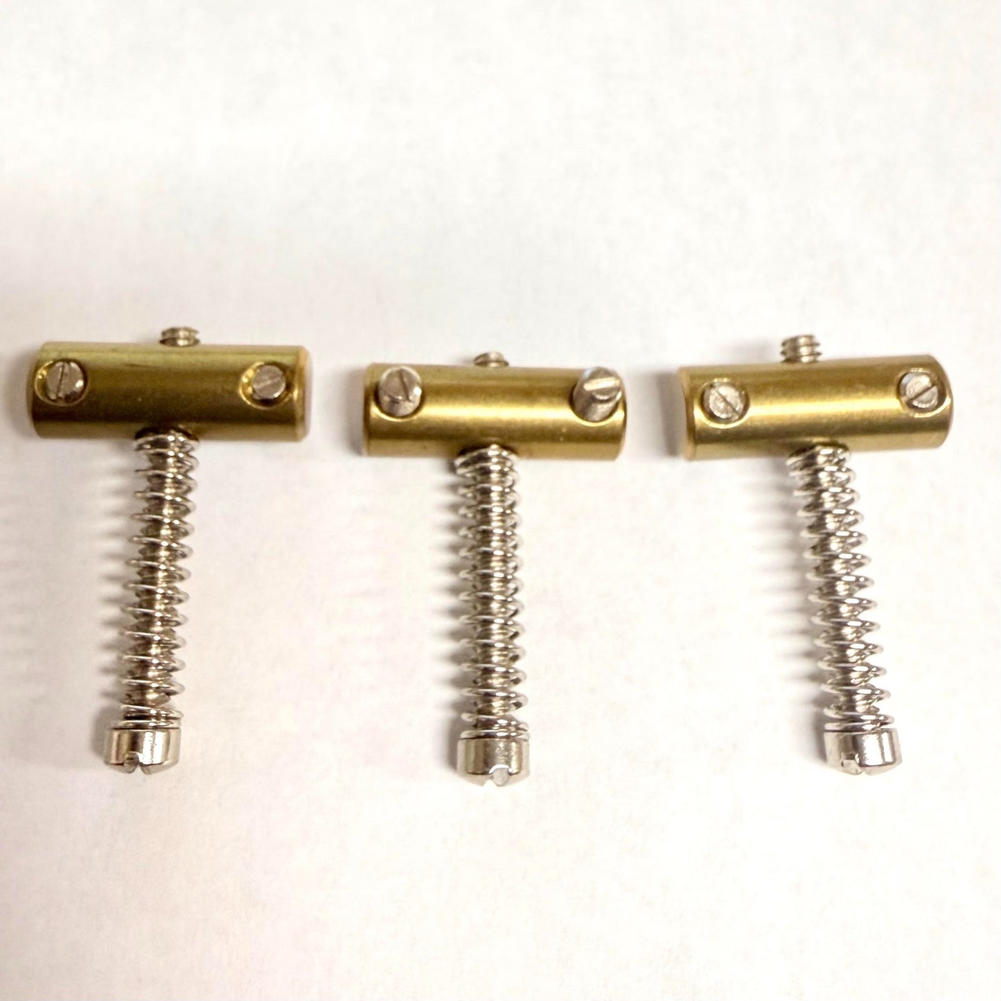 New Old Stock Vintage Brass Fender Telecaster Bridge Saddles Slotted Screws