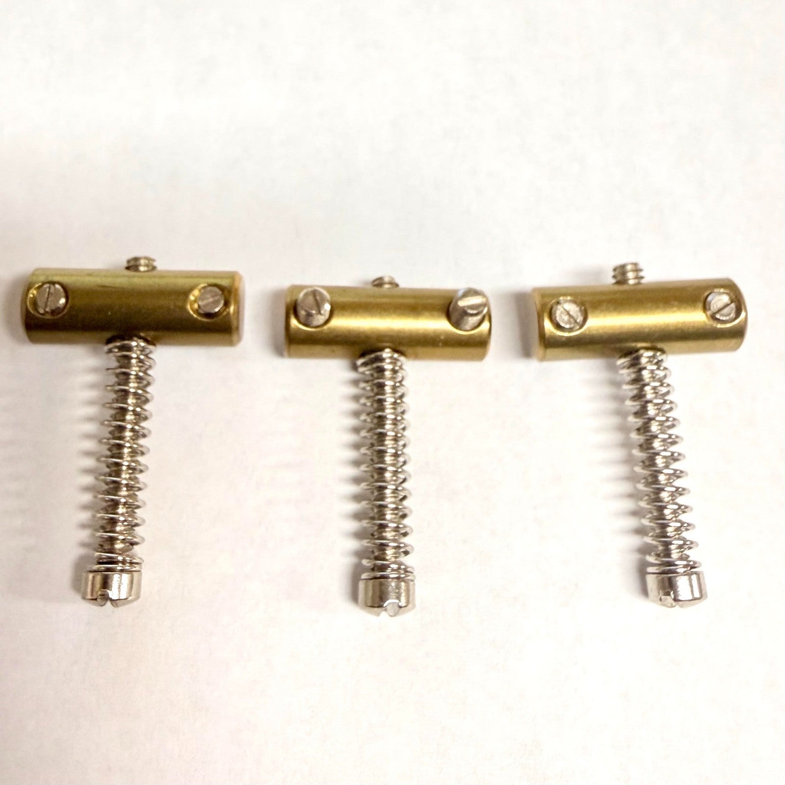 New Old Stock Vintage Brass Fender Telecaster Bridge Saddles Slotted Screws