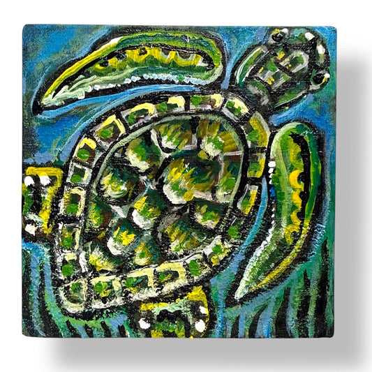 BunkoJess Gallery Local Zanesville Art Jess Spires Turtlette Mini Wood Acrylic