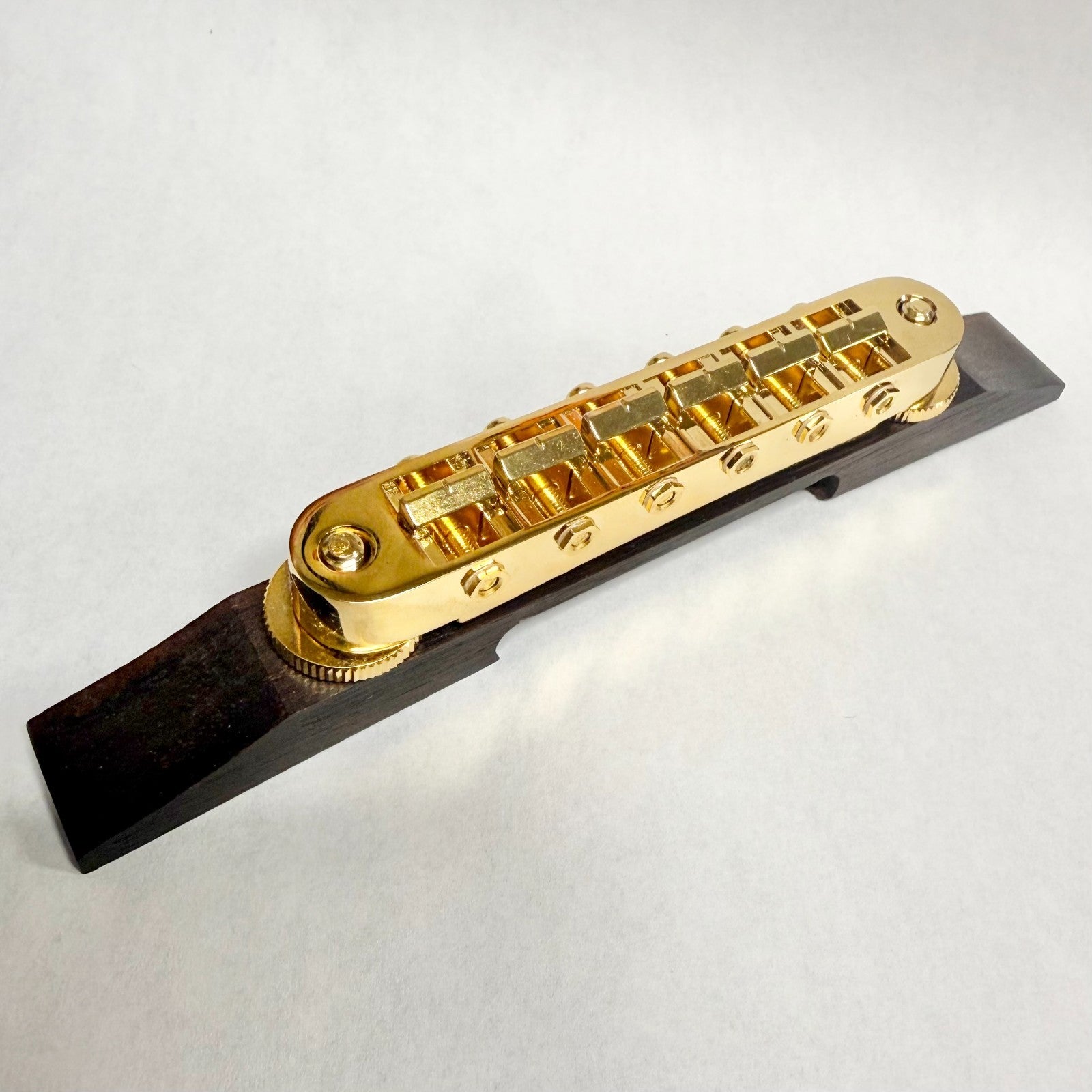 Gretsch Gold Adjustable A-O-M Rosewood Base Gotoh Japan Guitar Bridge