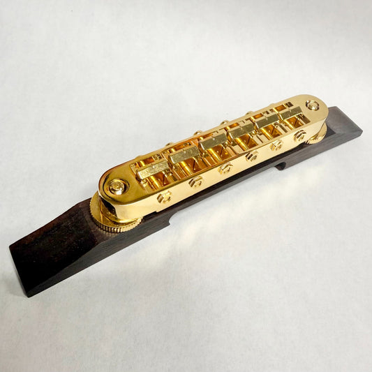 Gretsch Gold Adjustable A-O-M Rosewood Base Gotoh Japan Guitar Bridge