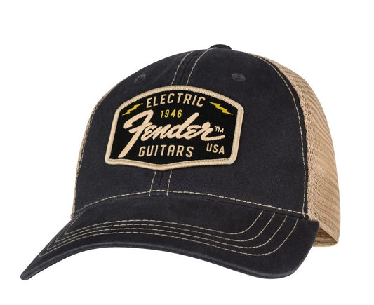 912-2421-203 Fender Guitar Transition Logo Patch Trucker Hat One Size Fits All