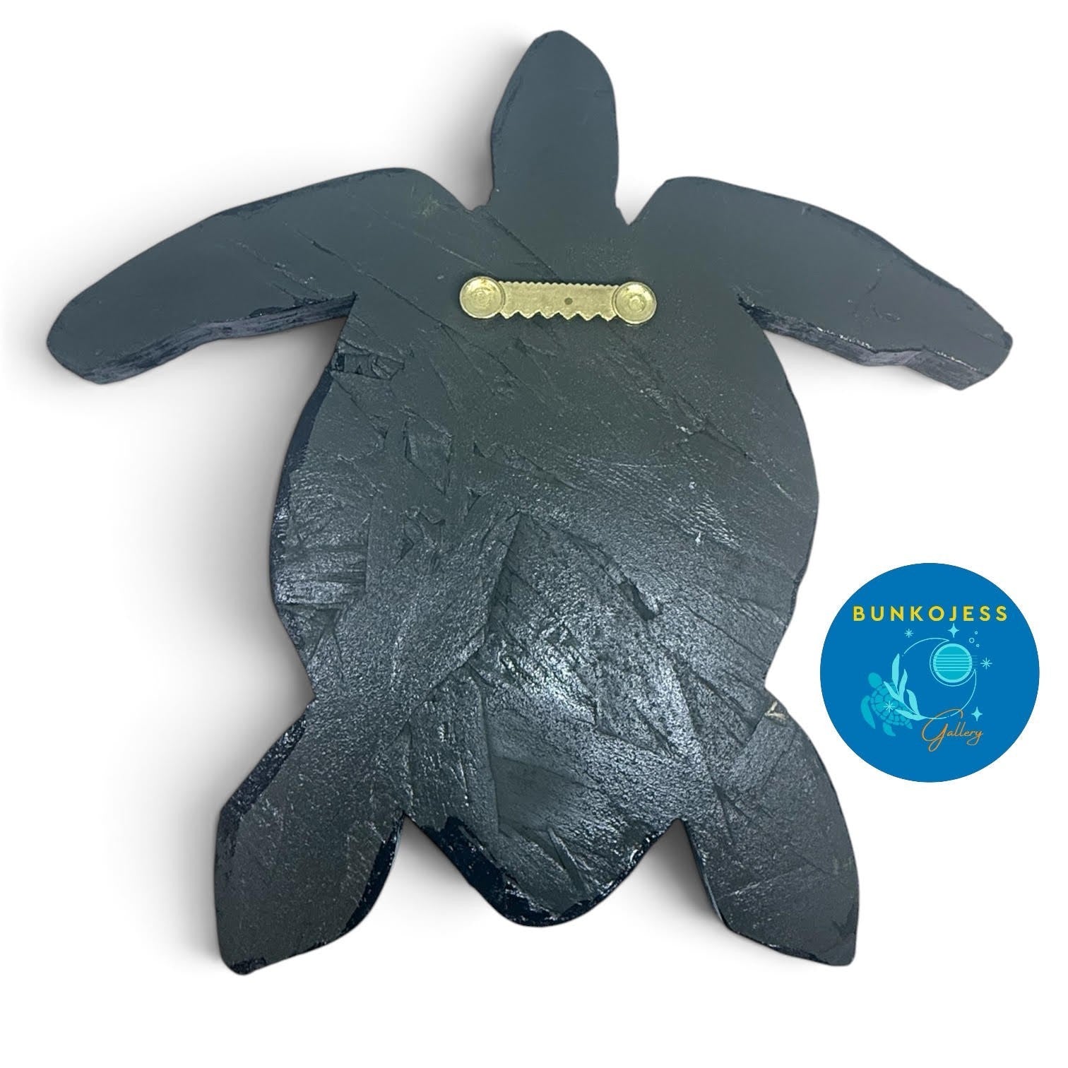 BunkoJess Original Art Mini Wood Turtle with One Eye Light Painting Buckeye Lake