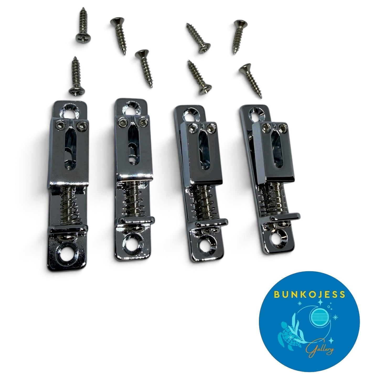 4 Pro Rectangular Individual Guitar Bridge Saddles -Ukulele Cigar Box