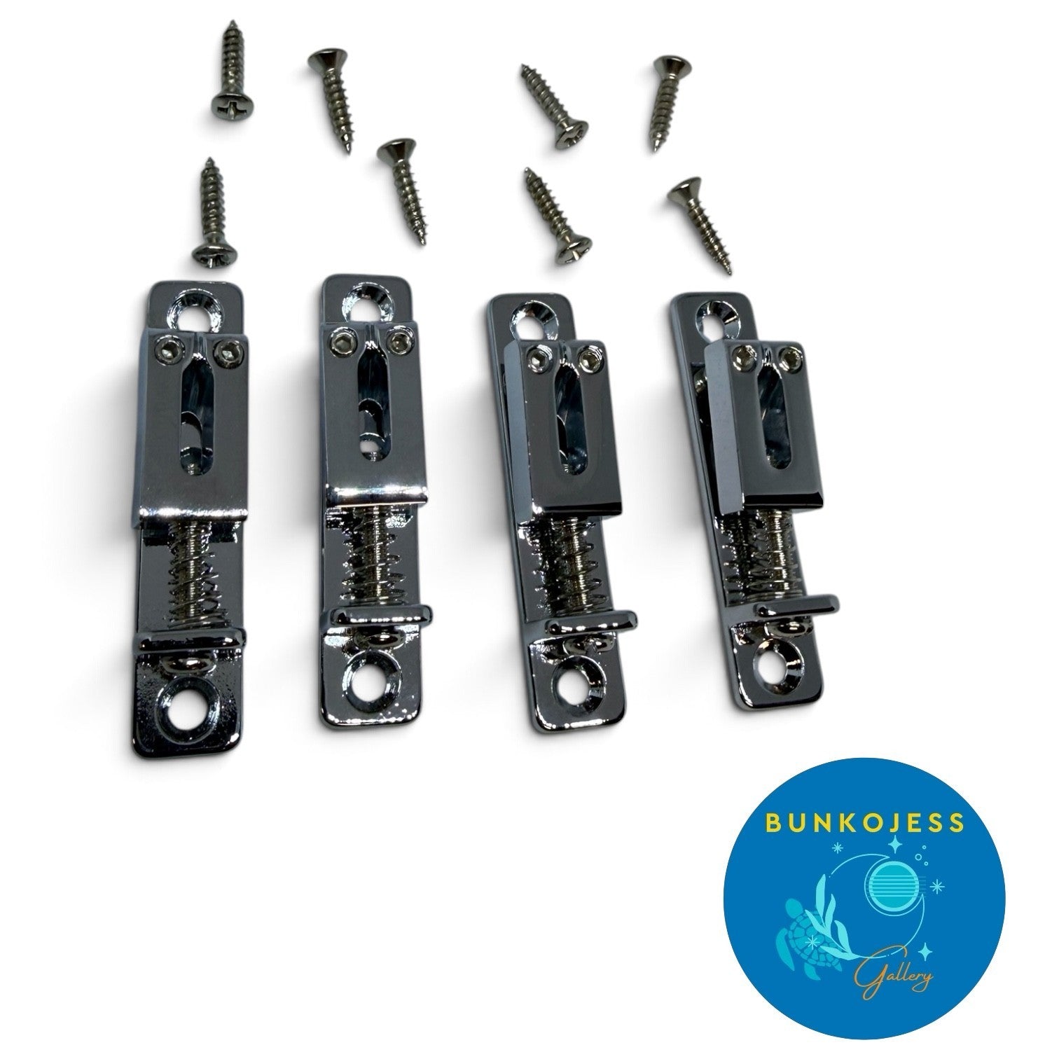 4 Pro Rectangular Individual Guitar Bridge Saddles -Ukulele Cigar Box
