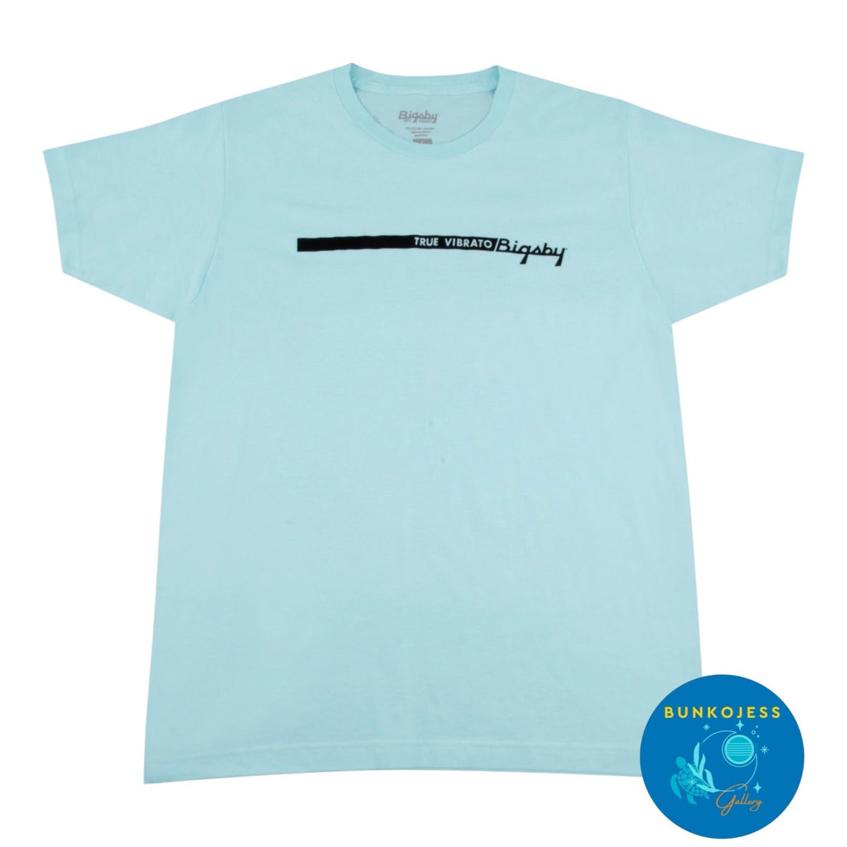 180-2578-706 Bigsby Guitar "True Vibrato" Stripe Tee T-Shirt Light Blue XL