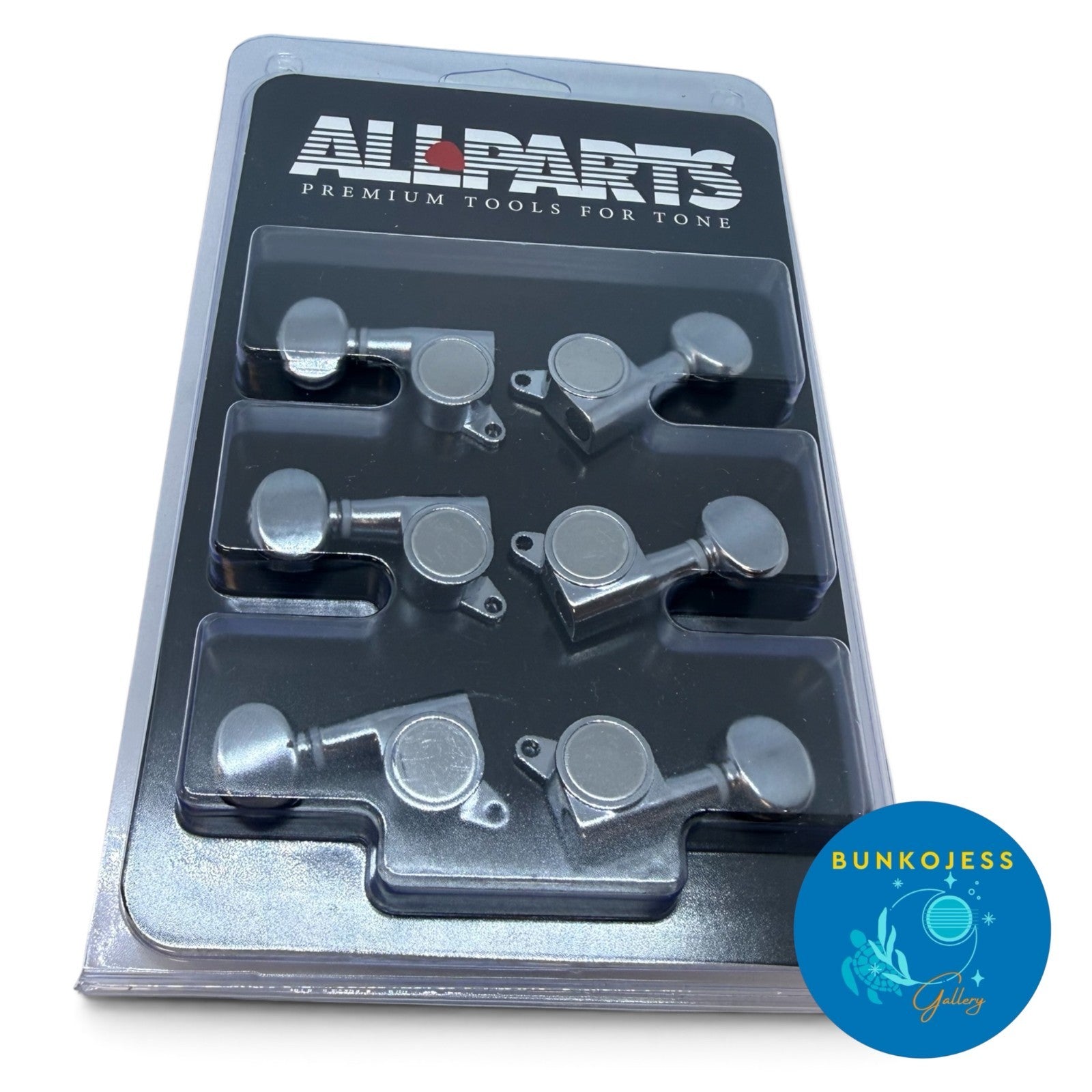 TK-7560-L10 Left-Hand Allparts Chrome 6 Inline Electric Guitar Tuners/Machines