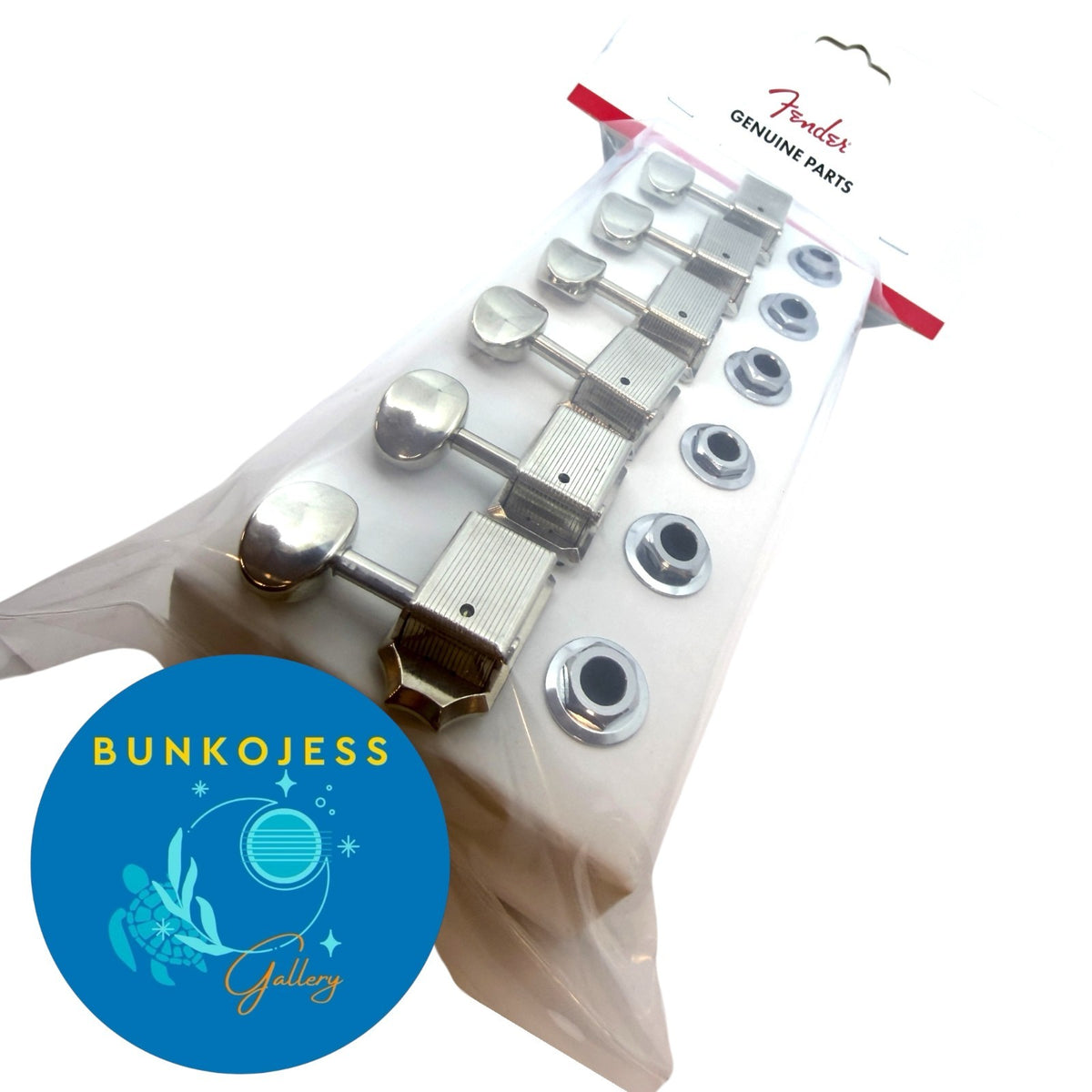 Genuine Fender Classic Gear 2-pin Mount Tuners for Strat/Tele 099-0802-100