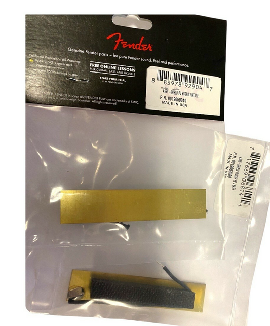 Genuine Fender Copper Jazz Bass Pickup Shield & Foam Set 0019659049 & 0019662000