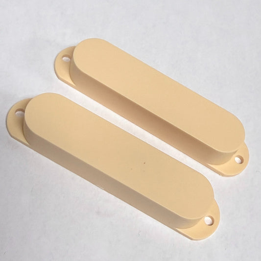 2 Replacement Pickup Covers For Mustang Duo-Sonic Guitar Cream Plastic CPC
