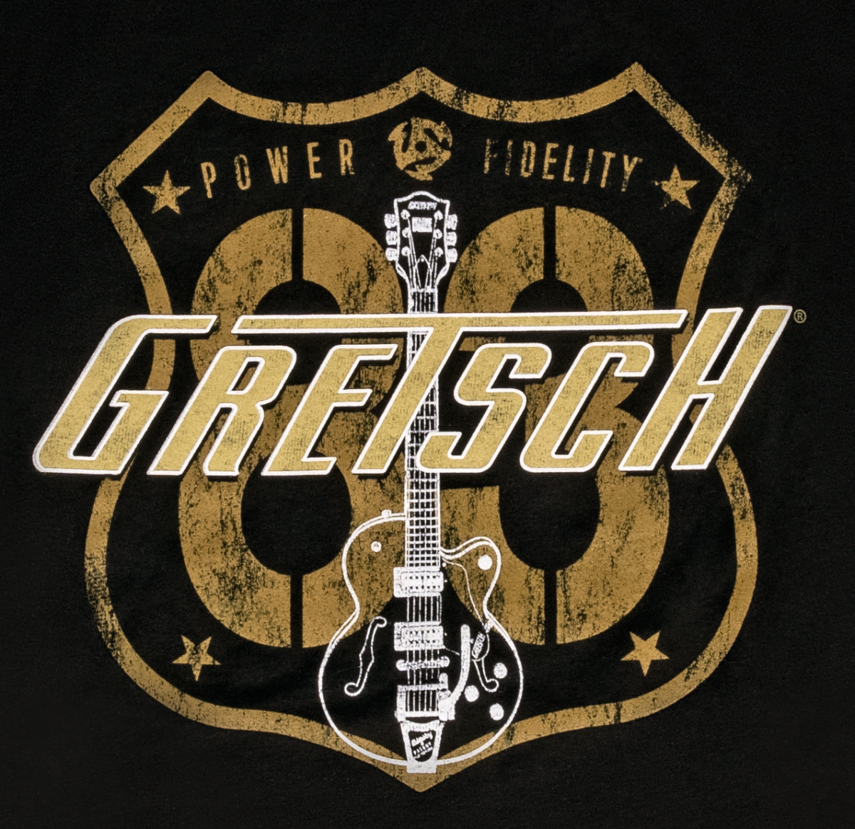 922-7883-606 Gretsch® Guitar Route 83 T-Shirt Black Large