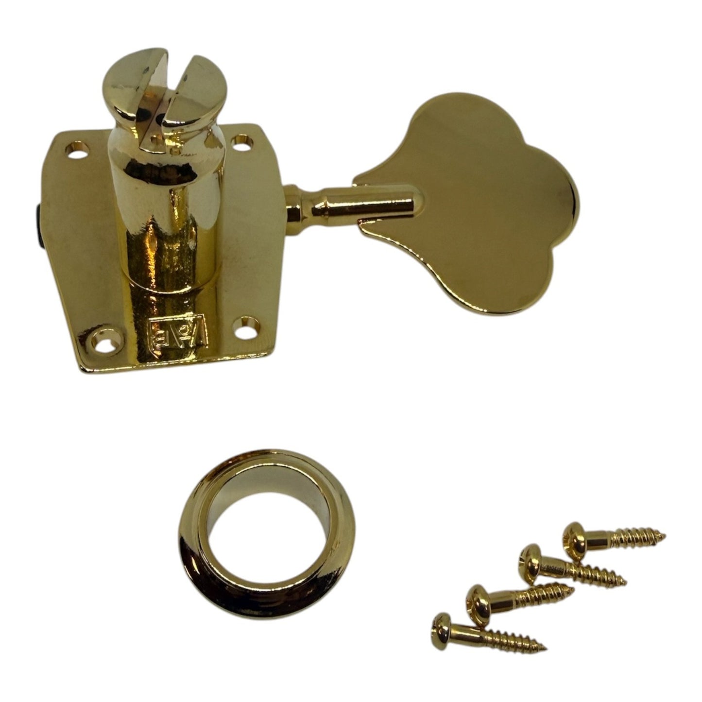 1 GB400GTL Left-Handed Gold Bass Tuner w/ Mounting Hardware & Bushing