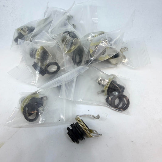 Lot of Black Mono Guitar & Bass Jacks 14 w/ Washers and Nuts