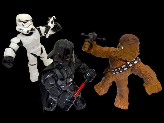 Lot Of 3 Star Wars Mega Mighties Galactic Heroes 10" Chewbacca Stormtrooper