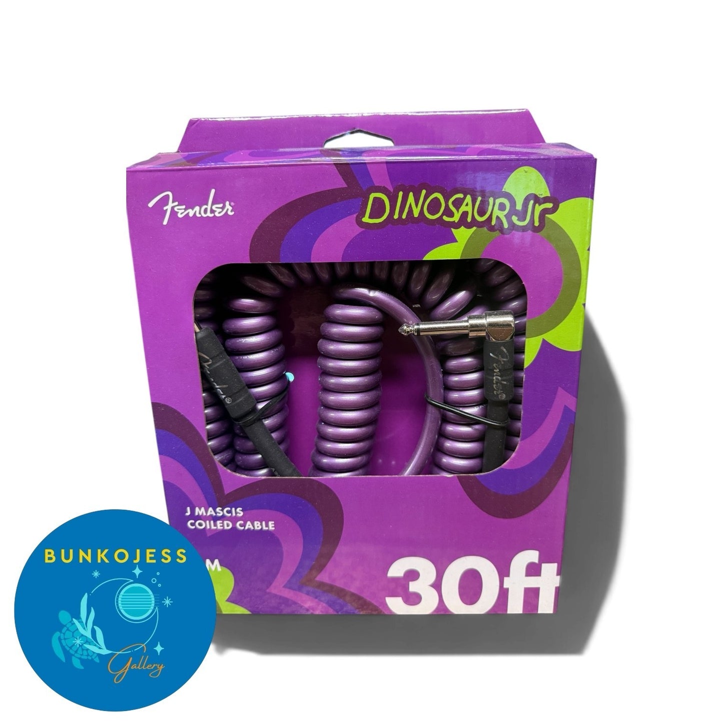 0990823026 Fender J Mascis 30' Purple Coiled Jack Guitar Cable Dinosaur Jr.