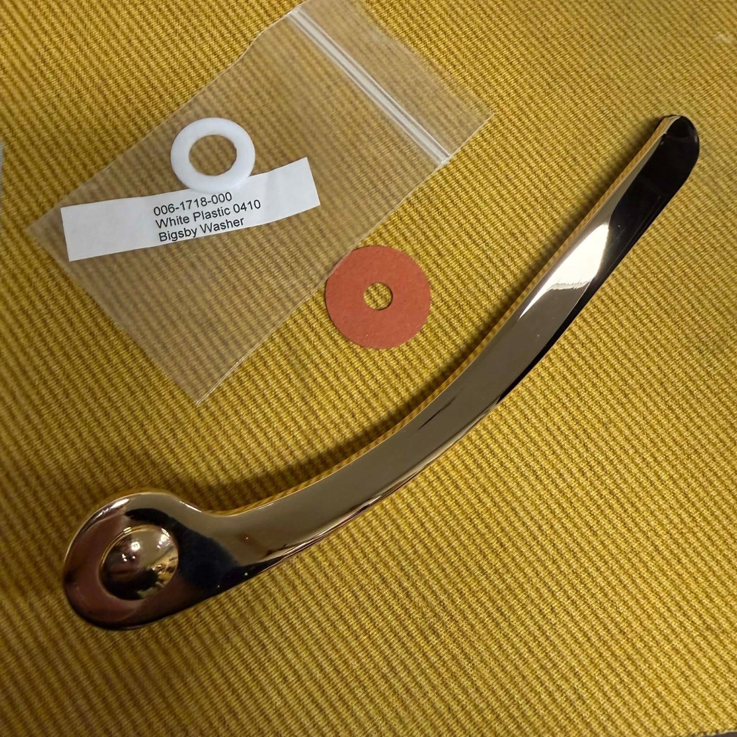 Genuine BIGSBY Flat Stationary Arm 6-1/2" GOLD 0495-0876G Bolt Washers