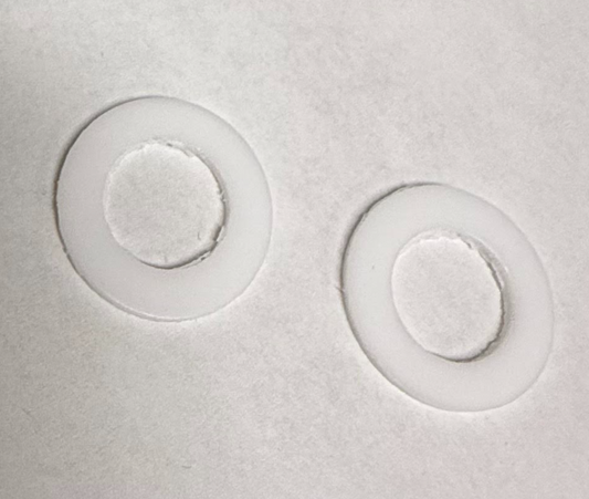 0061718000 2 White Plastic Bigsby Round Shim for Spring Pocket Raise Guitar
