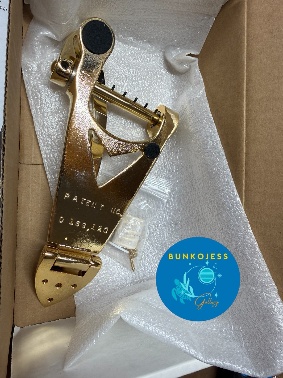 USA Gretsch Bigsby B3 Gold Vibrato Tailpiece Thin Jazz ArchTop Guitar 0060136100