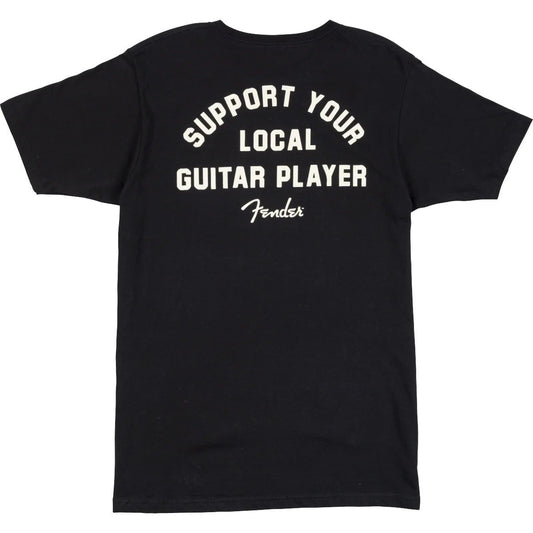 Fender Support Your Local Guitar Player Tee, Black, L, 9193828506 T-Shirt Large