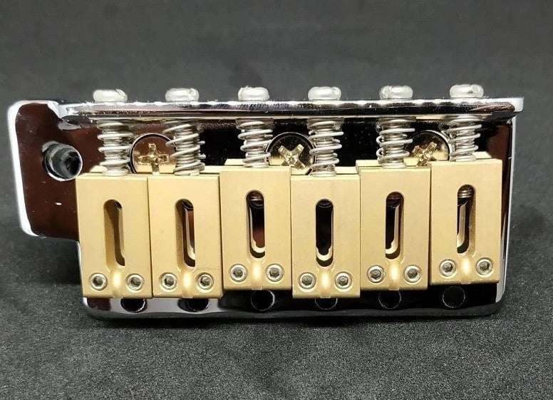 Chrome Strat Tremolo Solid Brass Block with 11.3mm Brass Saddles