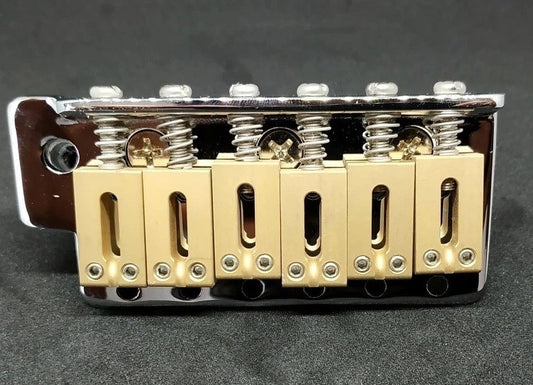 Chrome Strat Tremolo Solid Brass Block with 11.3mm Brass Saddles