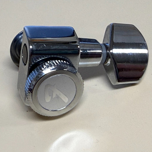 Fender Guitar Chrome Locking F Logo Short Post Guitar Tuner Machine Head Strat