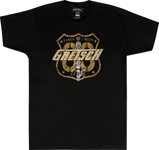 922-7883-606 Gretsch® Guitar Route 83 T-Shirt Black Large