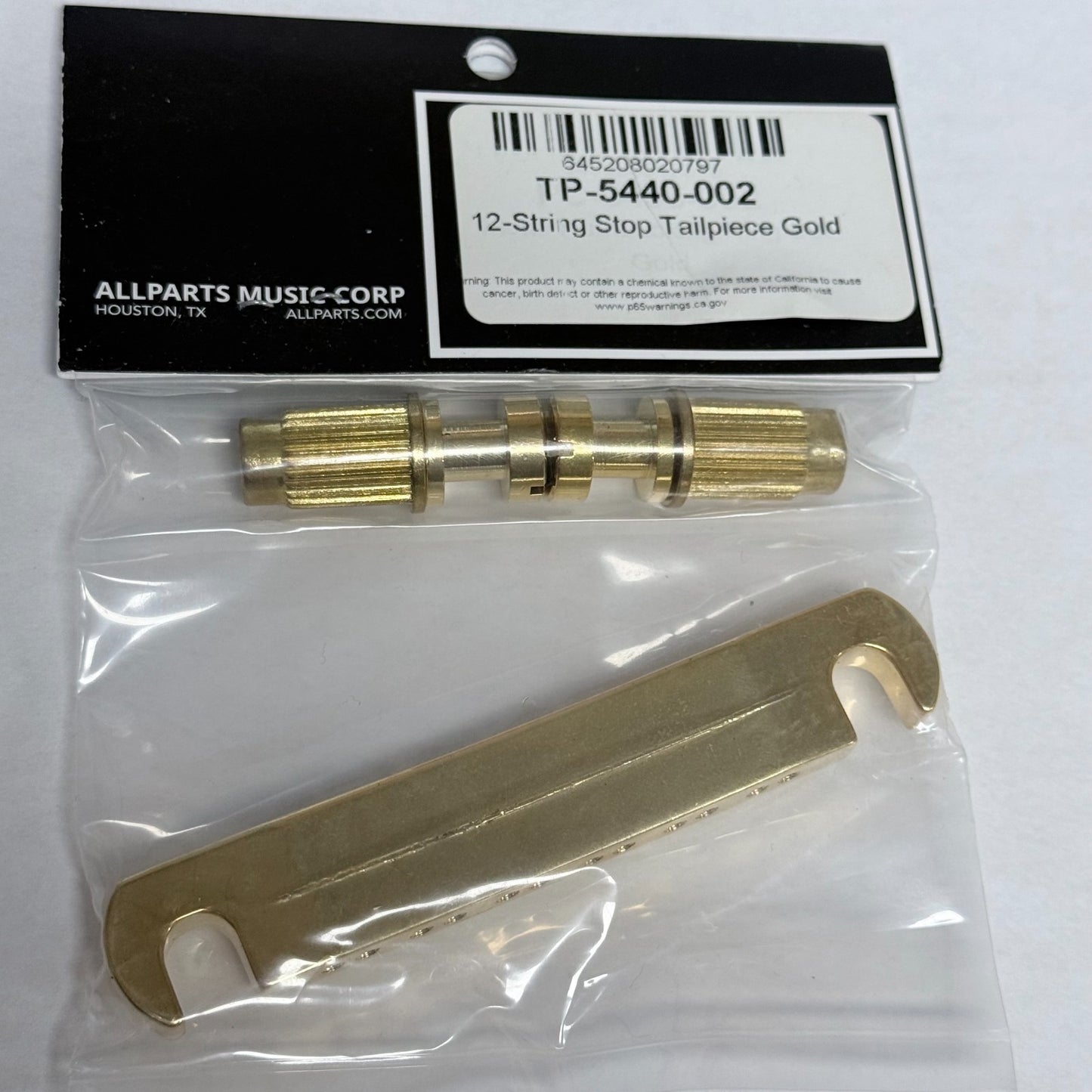 AllParts 12-String Guitar Stop Tailpiece Gold TP-5440-002