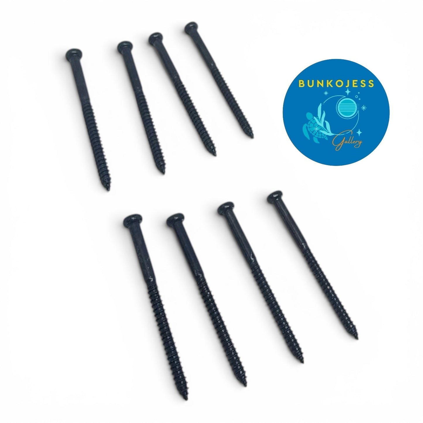 8 Long Black Pickup Mounting Screws for Fender P & J Jazz Bass 34mm
