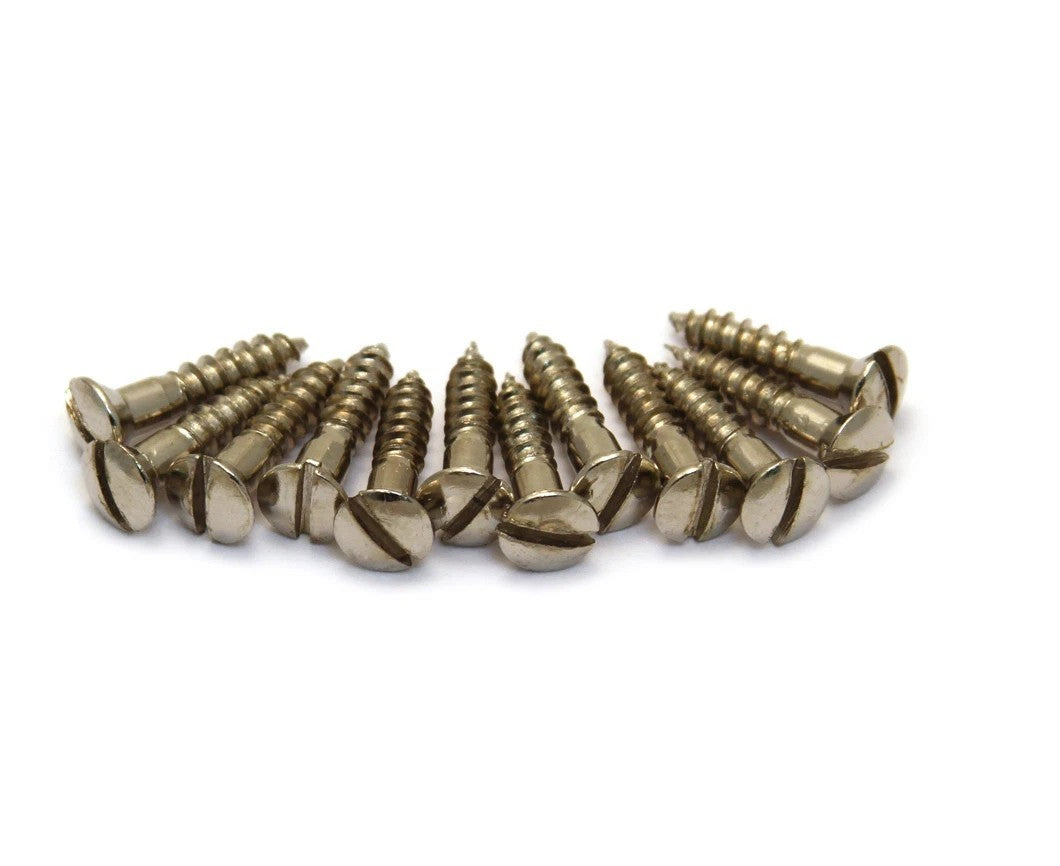0095368049 Fender Guitar Slotted Nickel 52 Tele Control Plate12  Mounting Screws