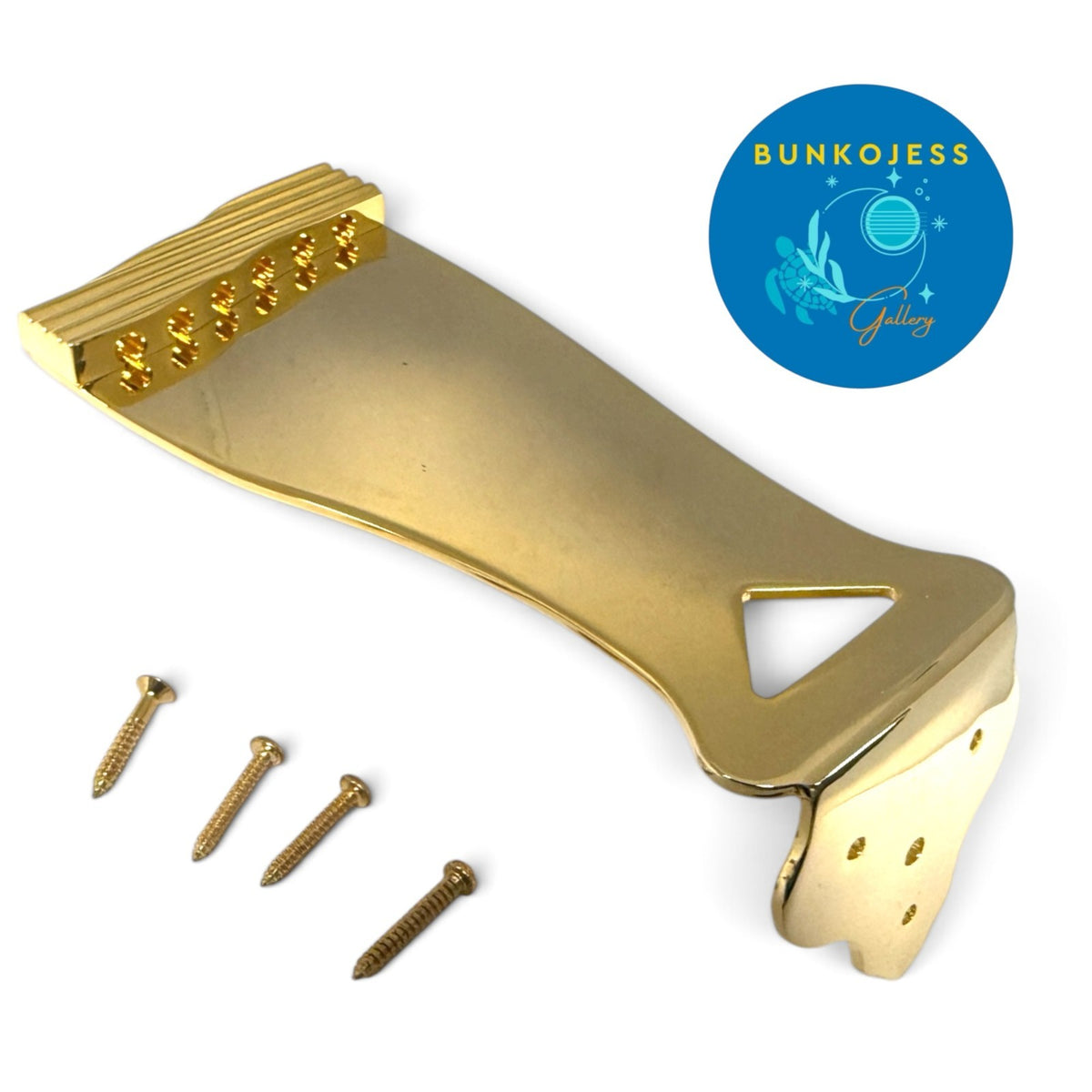 DJGTPG WD Gold Vintage Style Jazz Gretsch Guitar Non-hinged Tailpiece