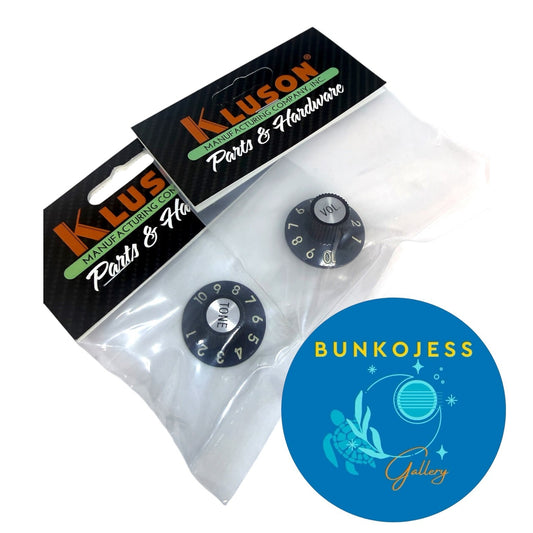 KNAT/KNAV Kluson® Bakelite Jazzmaster Guitar & Amp Volume & Tone Witch Hat Knobs