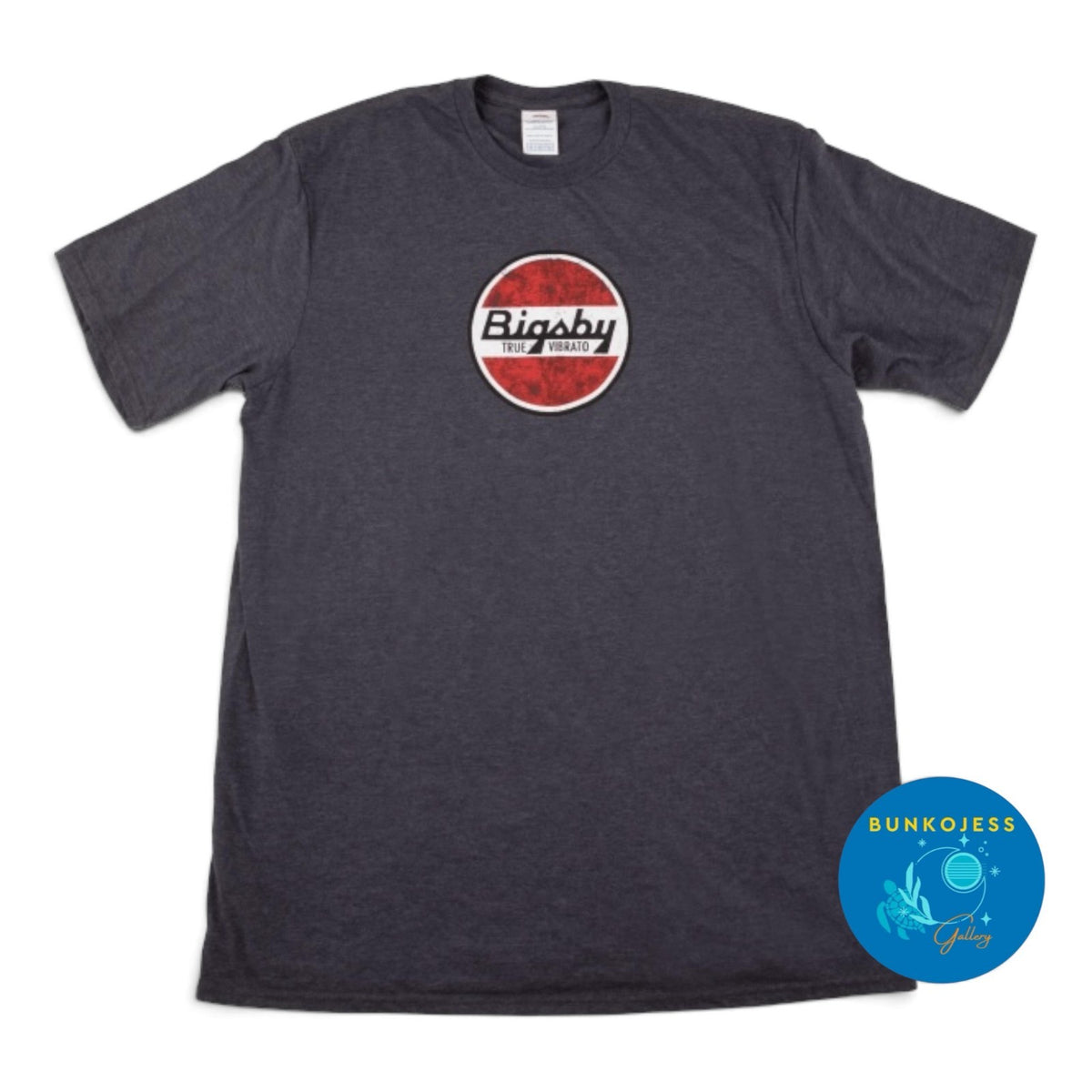 180-2758-706 Bigsby Guitar Logo Tee T-Shirt in Gray XL Soft Distressed Cotton