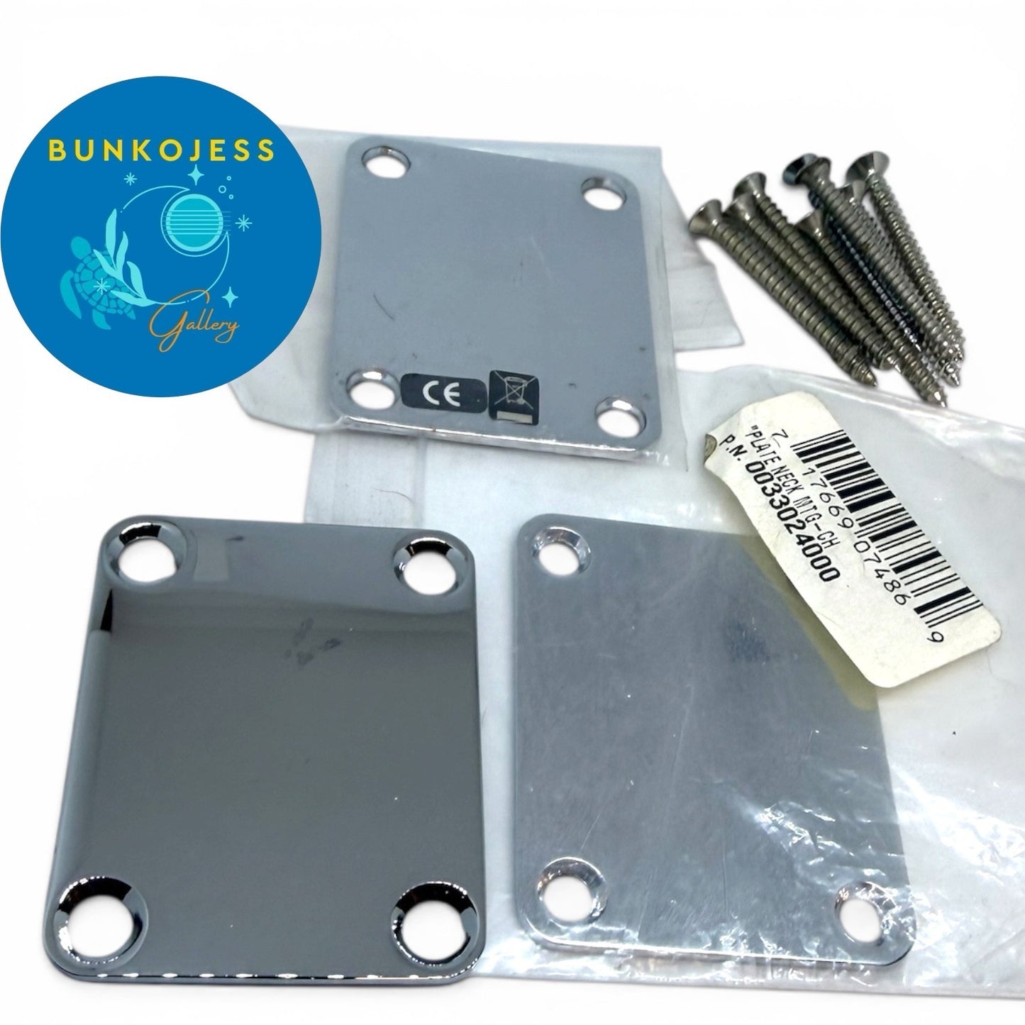Fender Electric Guitar Neck Plate Lot Strat Telecaster Bass Standard 4 Hole