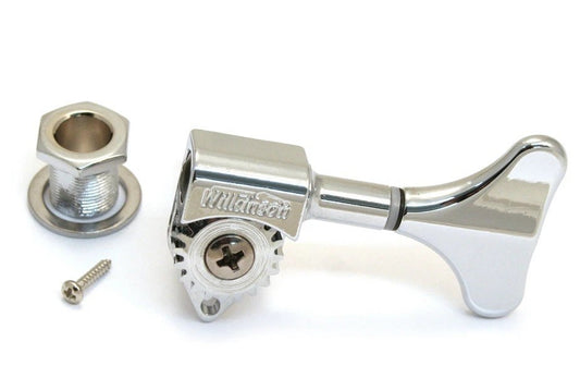 (1) Wilkinson Chrome Open Gear Right Hand/Bass Side Mini Bass Tuner WJB750-R-CR