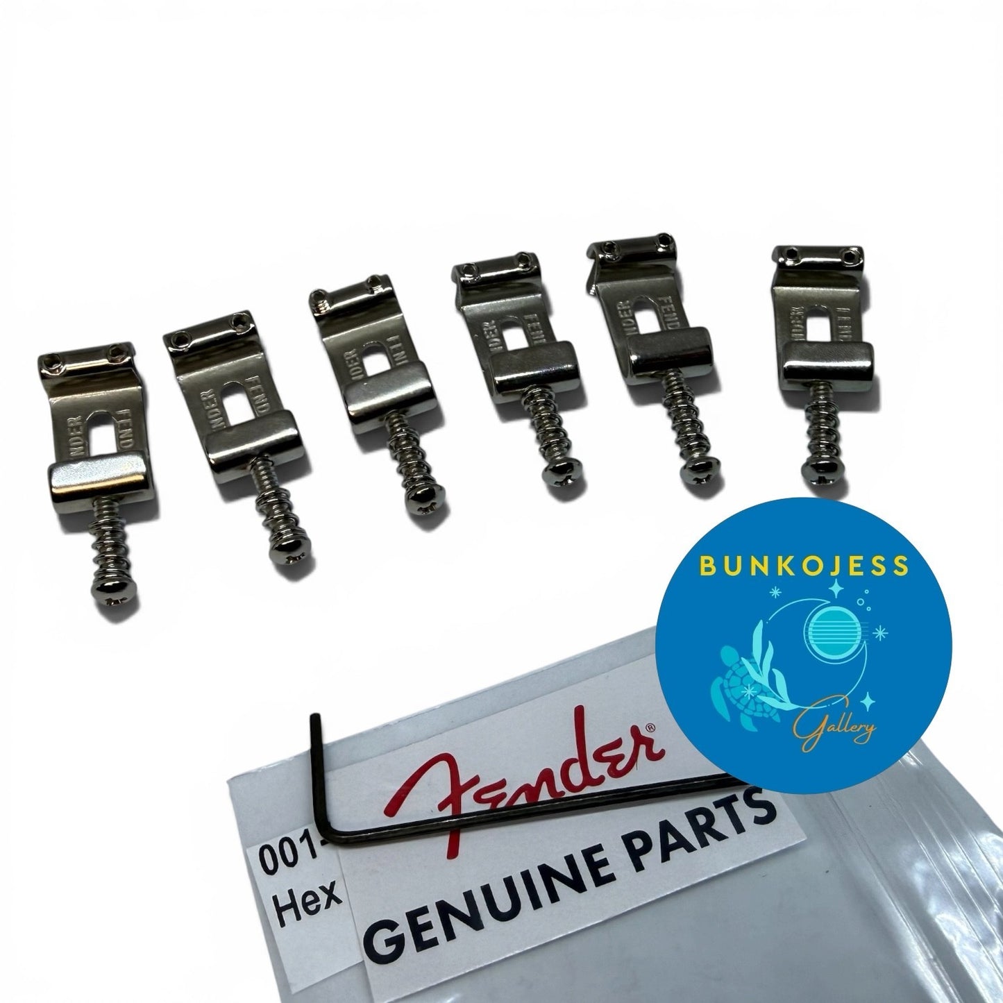 Genuine Fender American US Vintage Stratocaster/Strat Bridge Saddles - NICKEL
