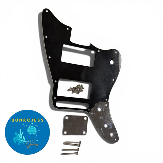 Fender Mexico Blacktop Jaguar HH PAF Humbucker Guitar Pickguard & Screws Plates